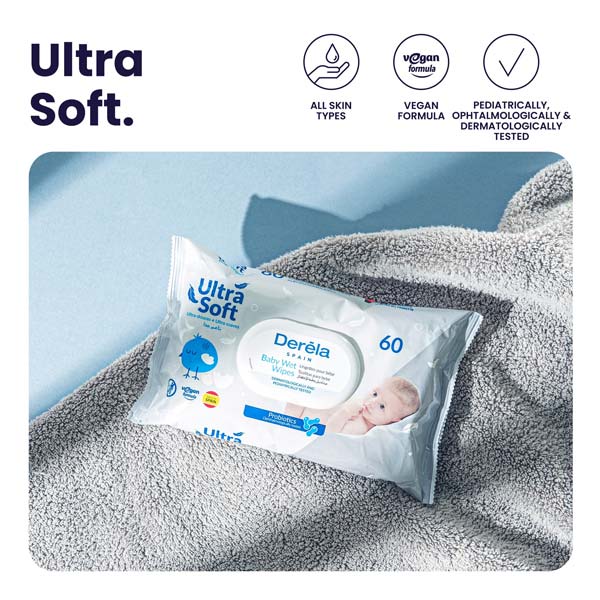 Derela влажни марамчиња Ултра СОФТ 60ком.